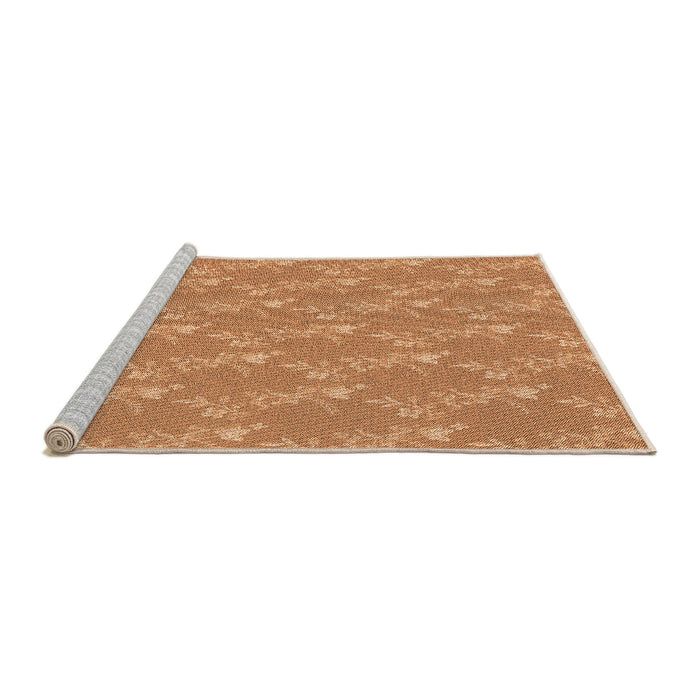 Sideview of Machine Washable Transitional Orange Rug, wshpat1278org