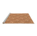 Sideview of Machine Washable Transitional Orange Rug, wshpat1278org