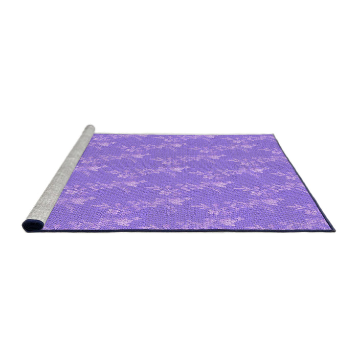 Sideview of Machine Washable Transitional Purple Rug, wshpat1278pur