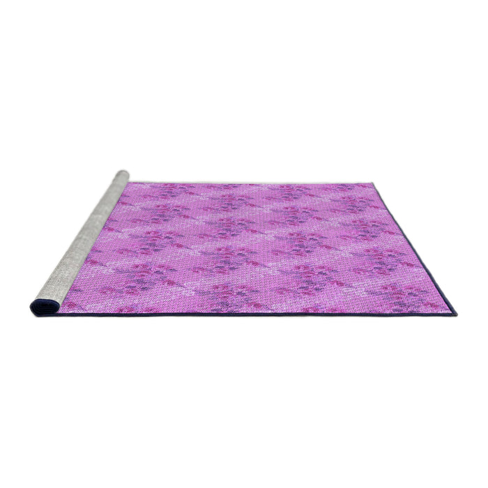 Sideview of Machine Washable Transitional Violet Purple Rug, wshpat1279pur