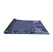 Thickness of Patterned Deep Periwinkle Purple Rug, pat128blu