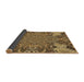 Thickness of Patterned Dark Bronze Brown Rug, pat128brn