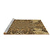 Sideview of Machine Washable Transitional Dark Bronze Brown Rug, wshpat128brn