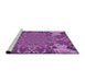 Sideview of Machine Washable Transitional Dark Magenta Purple Rug, wshpat128pur