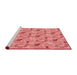 Sideview of Machine Washable Transitional Light Coral Pink Rug, wshpat1280rd