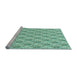 Sideview of Machine Washable Transitional Medium Sea Green Rug, wshpat1281lblu