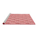 Sideview of Machine Washable Transitional Pink Rug, wshpat1281rd