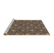 Sideview of Machine Washable Transitional Brown Rug, wshpat1282brn