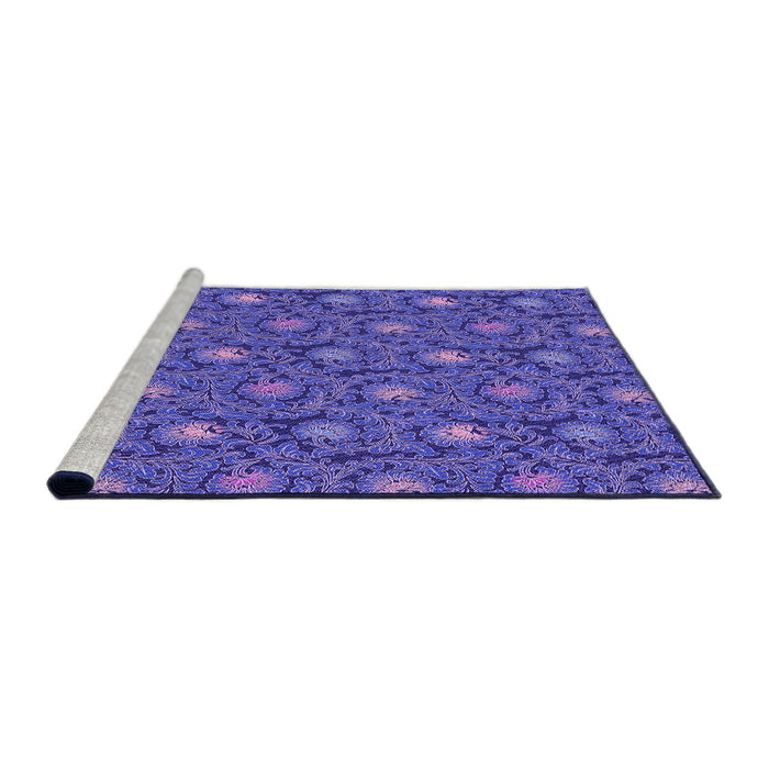 Sideview of Machine Washable Transitional Purple Mimosa Purple Rug, wshpat1282pur