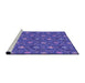 Sideview of Machine Washable Transitional Purple Mimosa Purple Rug, wshpat1282pur