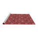 Sideview of Machine Washable Transitional Red Rug, wshpat1282rd