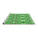 Sideview of Machine Washable Transitional Dark Lime Green Rug, wshpat1283grn