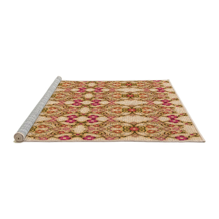 Sideview of Machine Washable Transitional Red Rug, wshpat1283org
