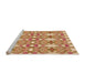 Sideview of Machine Washable Transitional Red Rug, wshpat1283org