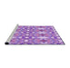 Sideview of Machine Washable Transitional Blossom Pink Rug, wshpat1283pur