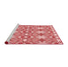 Sideview of Machine Washable Transitional Pastel Pink Rug, wshpat1283rd