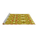 Sideview of Machine Washable Transitional Bold Yellow Rug, wshpat1283yw