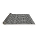 Thickness of Patterned Dark Gray Rug, pat1284gry