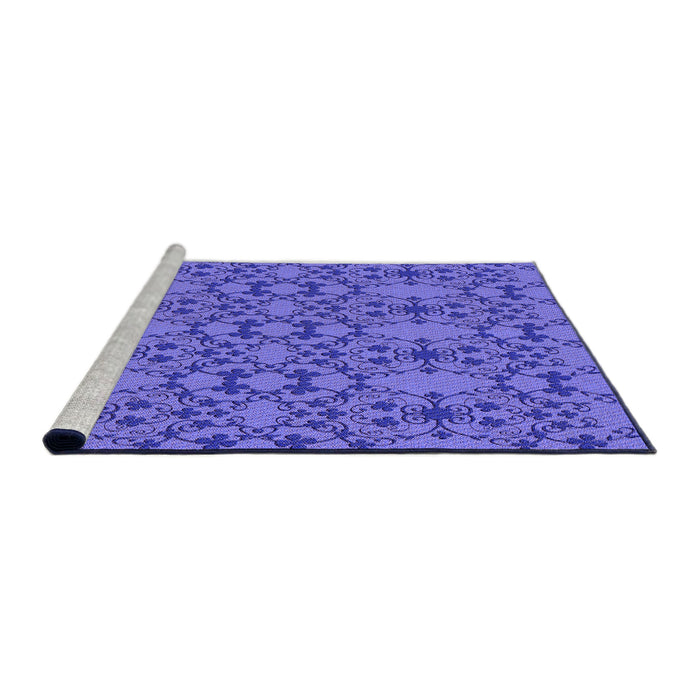 Sideview of Machine Washable Transitional Purple Mimosa Purple Rug, wshpat1284pur
