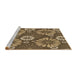 Sideview of Machine Washable Transitional Peru Brown Rug, wshpat1285brn