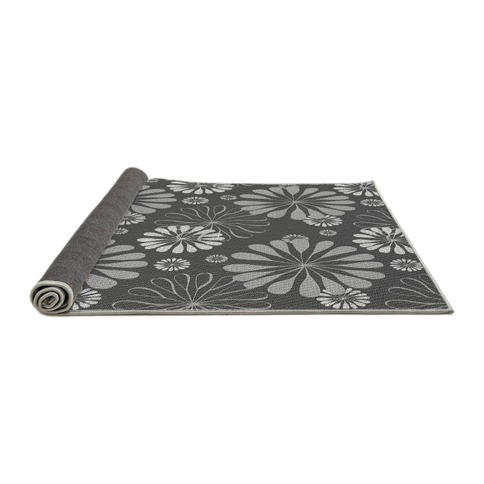Thickness of Patterned Dark Gray Rug, pat1285gry
