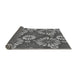 Thickness of Patterned Dark Gray Rug, pat1285gry