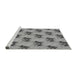 Sideview of Machine Washable Transitional Ash Gray Rug, wshpat1287gry