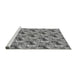 Sideview of Machine Washable Transitional Cloud Gray Rug, wshpat1288gry