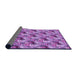 Thickness of Patterned Violet Purple Rug, pat1288pur