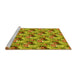 Sideview of Machine Washable Transitional Golden Brown Yellow Rug, wshpat1288yw