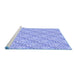 Sideview of Machine Washable Transitional Light Slate Blue Rug, wshpat1289blu