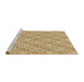 Sideview of Machine Washable Transitional Cinnamon Brown Rug, wshpat1289brn