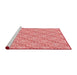 Sideview of Machine Washable Transitional Pastel Pink Rug, wshpat1289rd