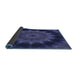 Thickness of Patterned Royal Blue Rug, pat129blu