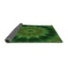 Thickness of Patterned Dark Lime Green Rug, pat129grn