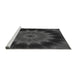 Sideview of Machine Washable Transitional Charcoal Black Rug, wshpat129gry