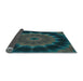 Thickness of Patterned Aquamarine Stone Green Rug, pat129lblu