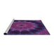 Sideview of Machine Washable Transitional Clematis Violet Purple Rug, wshpat129pur