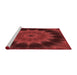 Sideview of Machine Washable Transitional Cranberry Red Rug, wshpat129rd