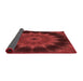 Thickness of Patterned Cranberry Red Rug, pat129rd