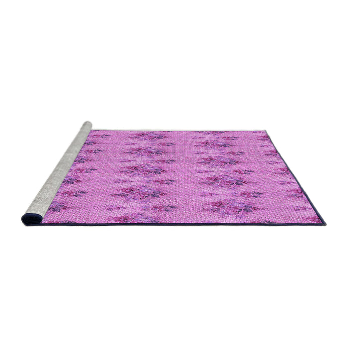 Sideview of Machine Washable Transitional Violet Purple Rug, wshpat1291pur