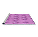 Sideview of Machine Washable Transitional Violet Purple Rug, wshpat1291pur