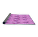 Thickness of Patterned Violet Purple Rug, pat1291pur