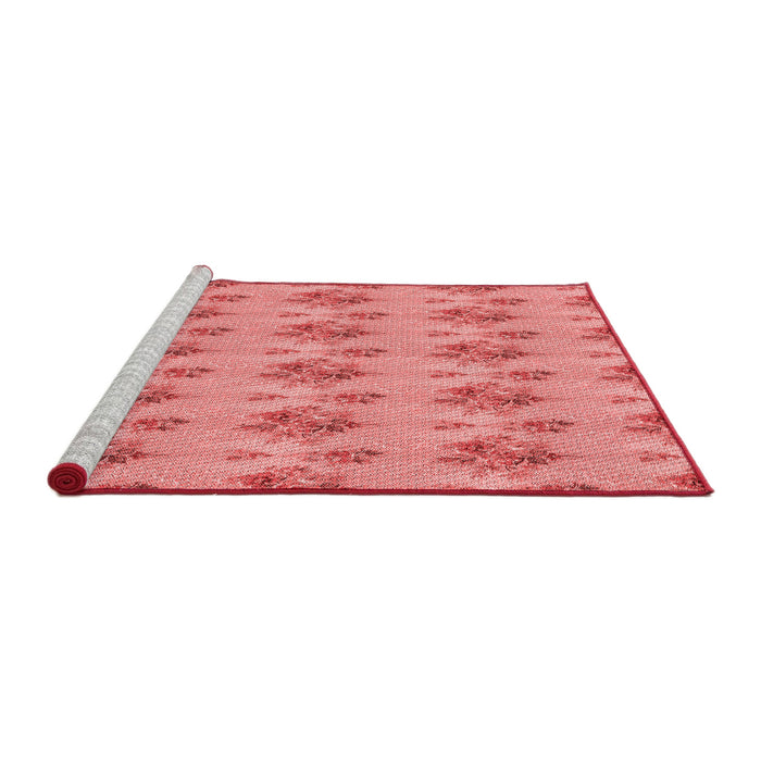 Sideview of Machine Washable Transitional Light Coral Pink Rug, wshpat1291rd