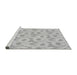 Sideview of Machine Washable Transitional Dark Gray Rug, wshpat1292gry