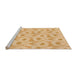 Sideview of Machine Washable Transitional Orange Rug, wshpat1292org