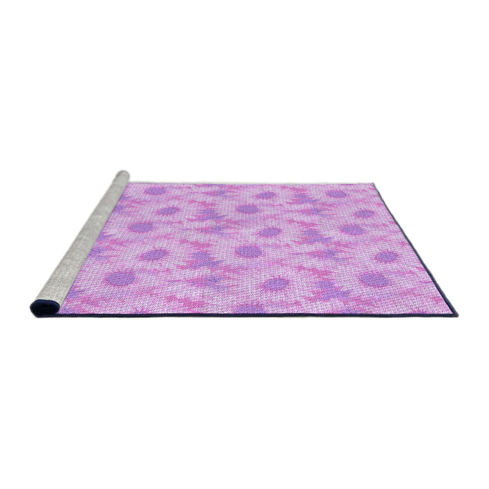 Sideview of Machine Washable Transitional Purple Rug, wshpat1292pur