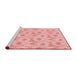 Sideview of Machine Washable Transitional Red Rug, wshpat1292rd