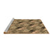 Sideview of Machine Washable Transitional Red Brown Rug, wshpat1293brn