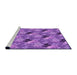 Sideview of Machine Washable Transitional Purple Rug, wshpat1293pur